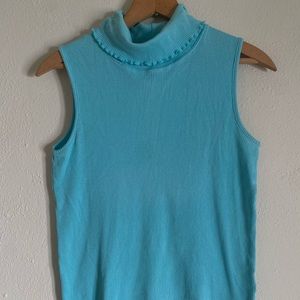 Vintage Christopher & Banks Blue Turtleneck Top